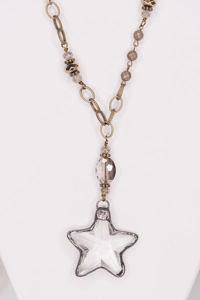 Long Shooting Star Pendant Necklace