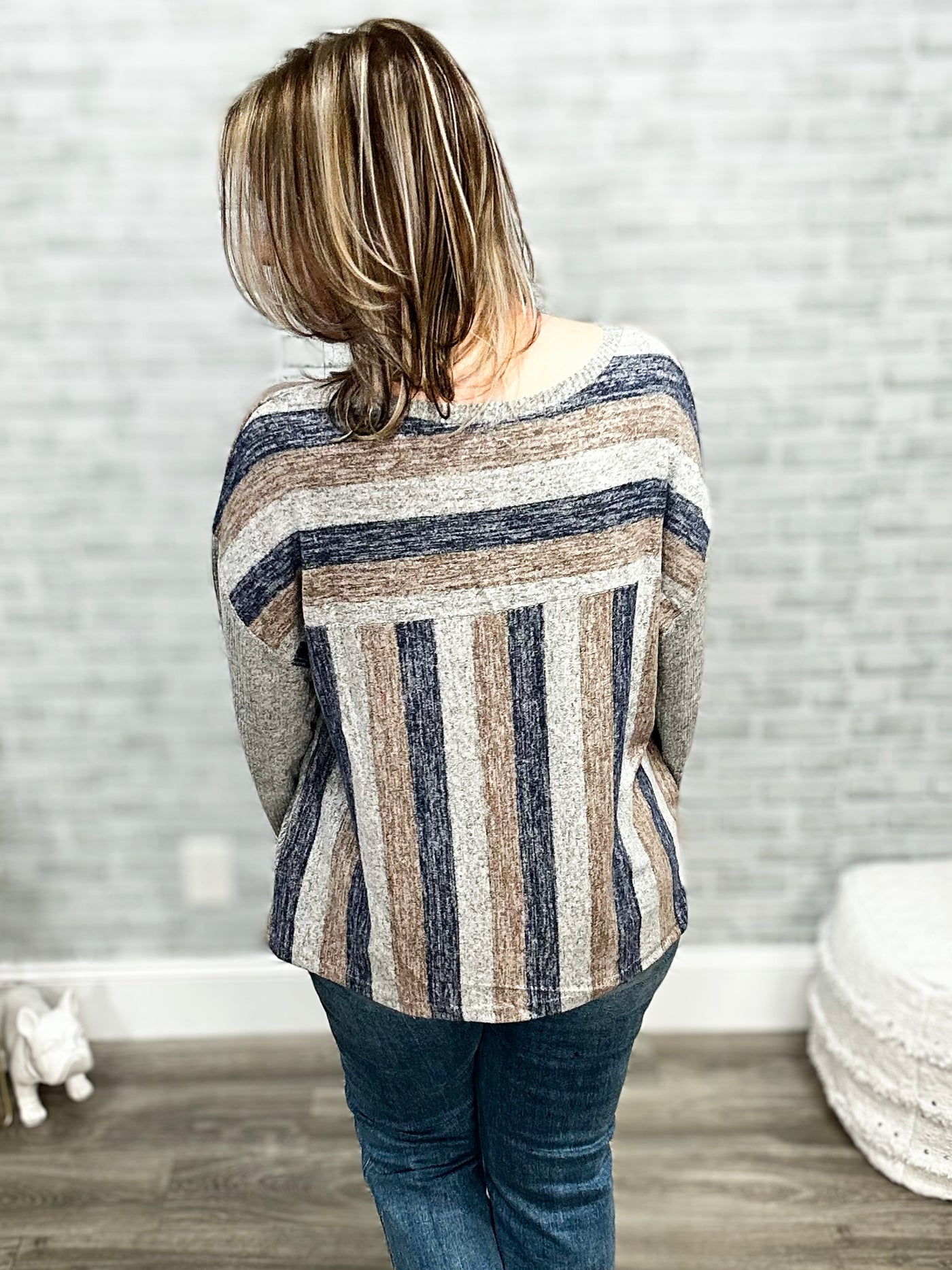 Comfy Striped Top with Pockets