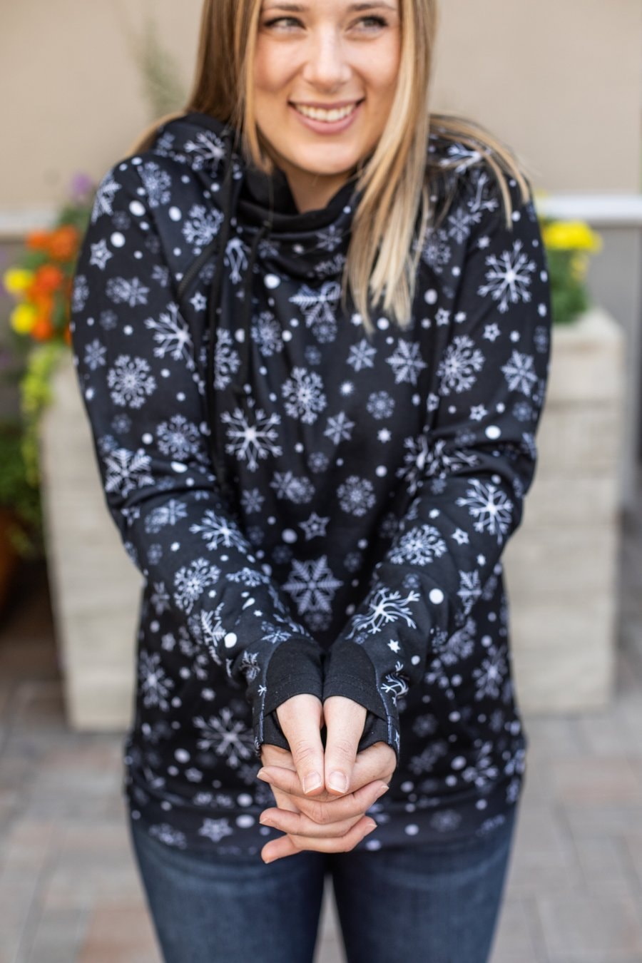 Midnight Snowflake Double Hoodie {Michelle Mae}