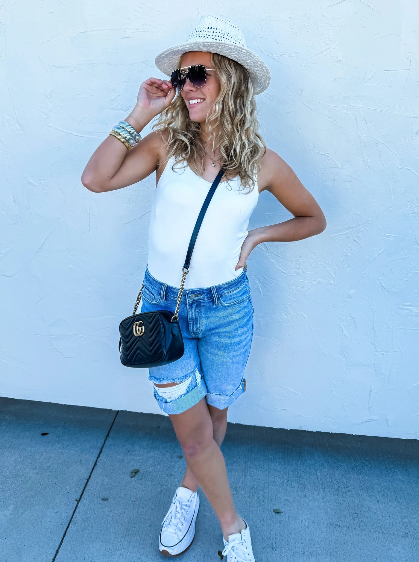 Carson Bermuda Denim Jean Shorts by Blakeley