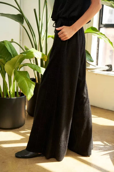 2 Colors - Textured Sleeveless Top & Wide Leg Pants SOLD SEPARATELY