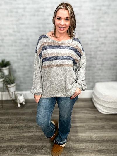 Comfy Striped Top with Pockets