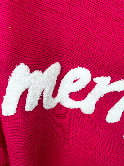 Hot Pink "Merry" Turtleneck Sweater