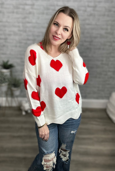 I Heart You Ivory & Red Sweater {And the Why}