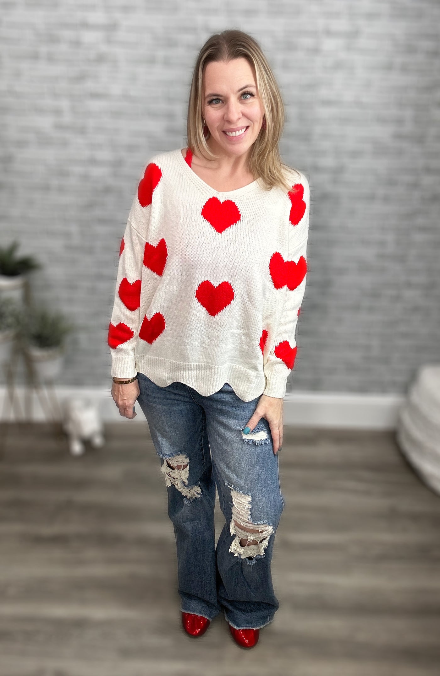 I Heart You Ivory & Red Sweater {And the Why}