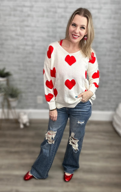 I Heart You Ivory & Red Sweater {And the Why}