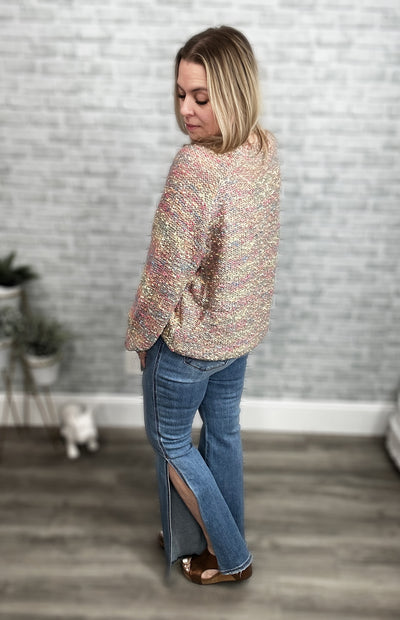 Colorful Textured Sweater by First Love