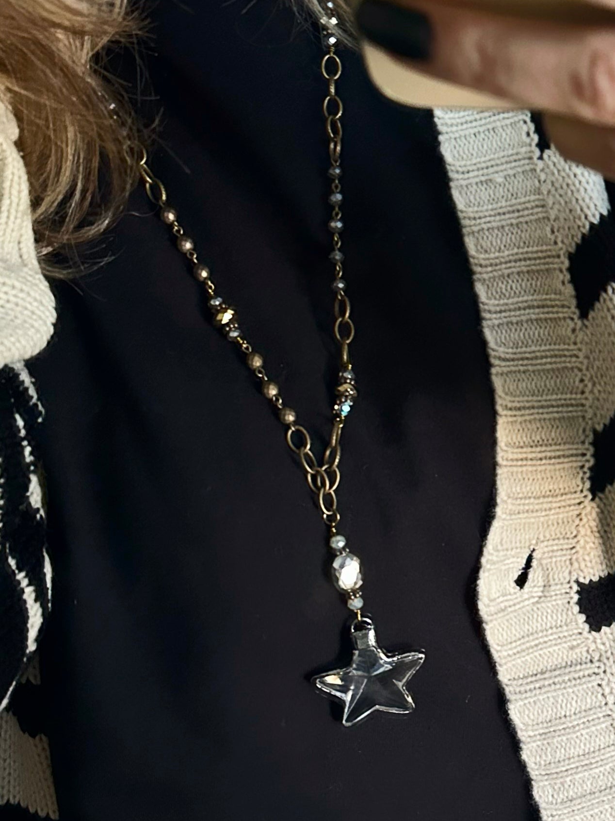 Long Shooting Star Pendant Necklace