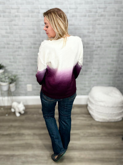 Dip Dye Ombre Sweaters with Hand Cut Fringe Detail