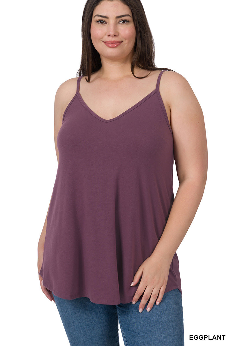 Many Colors - Reversible Spaghetti Strap Swing Cami Tank - Plus (Listing 3 of 3)