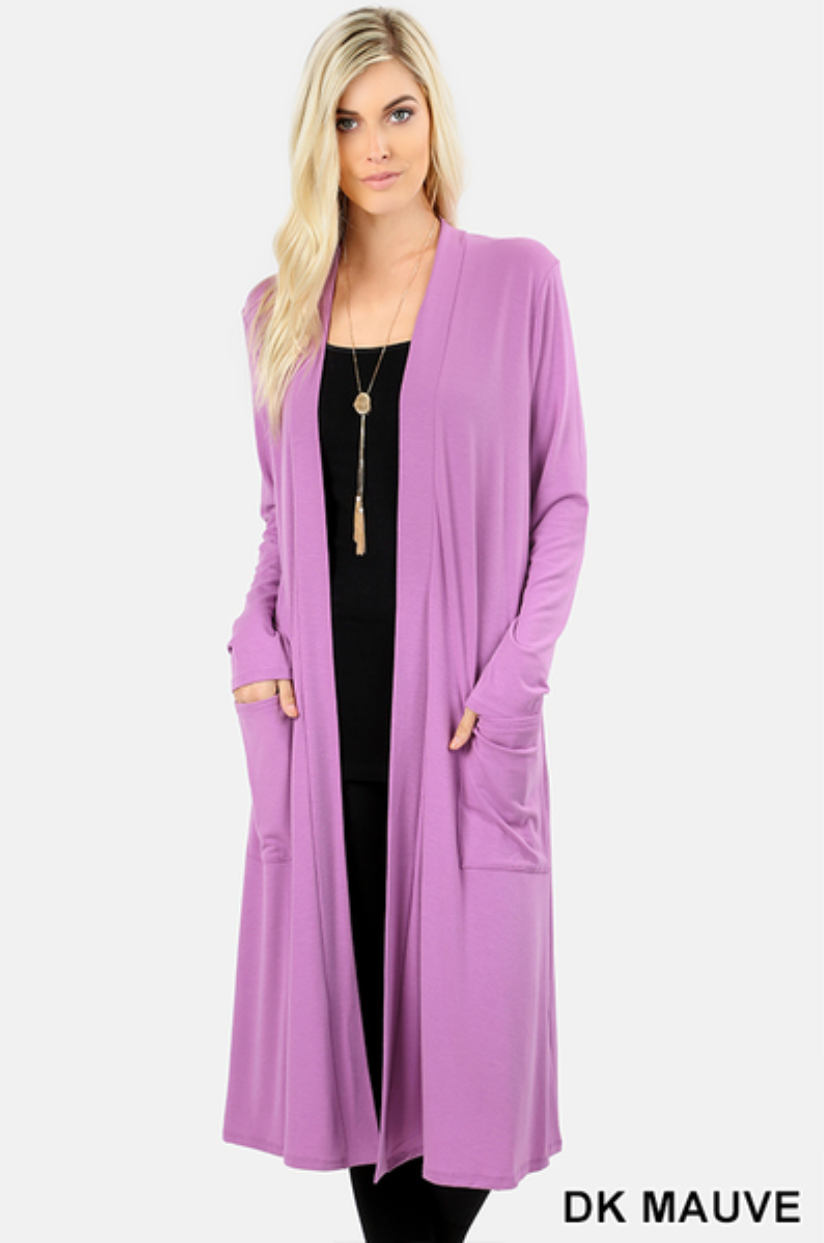 Many Colors! Slouchy Pocket Duster Length Cardigan