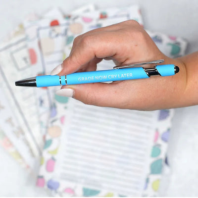 Humorous Pens from Mugsby - Rubberized Barrel and Integrated Stylus Tip