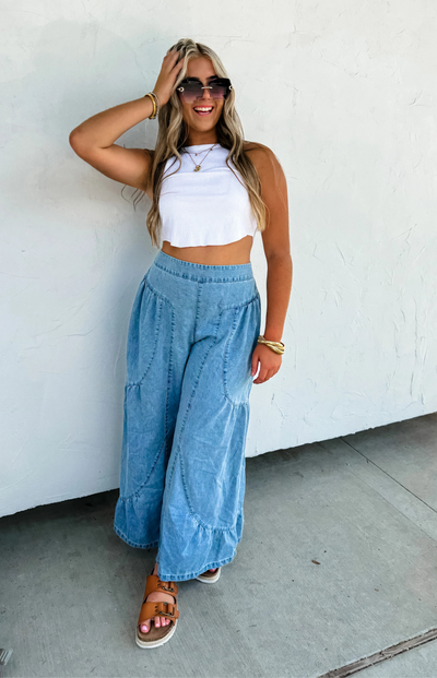 Libby Palazzo Pants Jeans by Blakeley