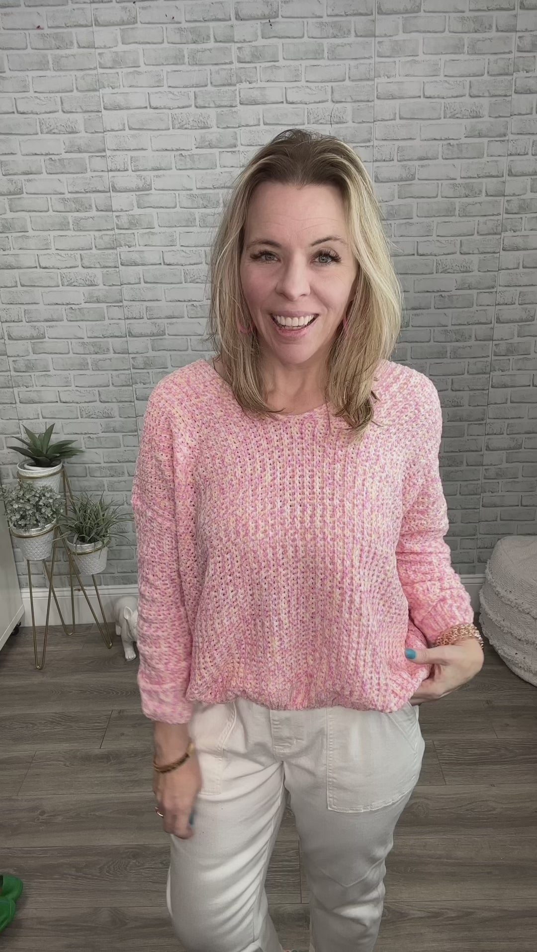 Pastel Pinks Spring Sweater - Andree by Unit