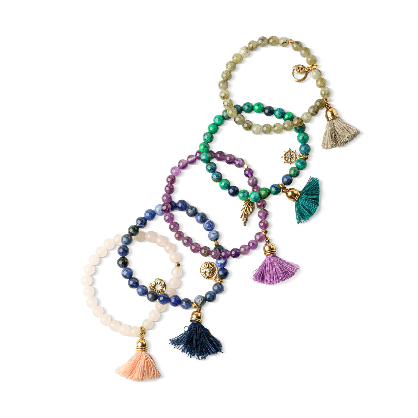 Soul Stacks Intention Stone & Tassel Bracelets