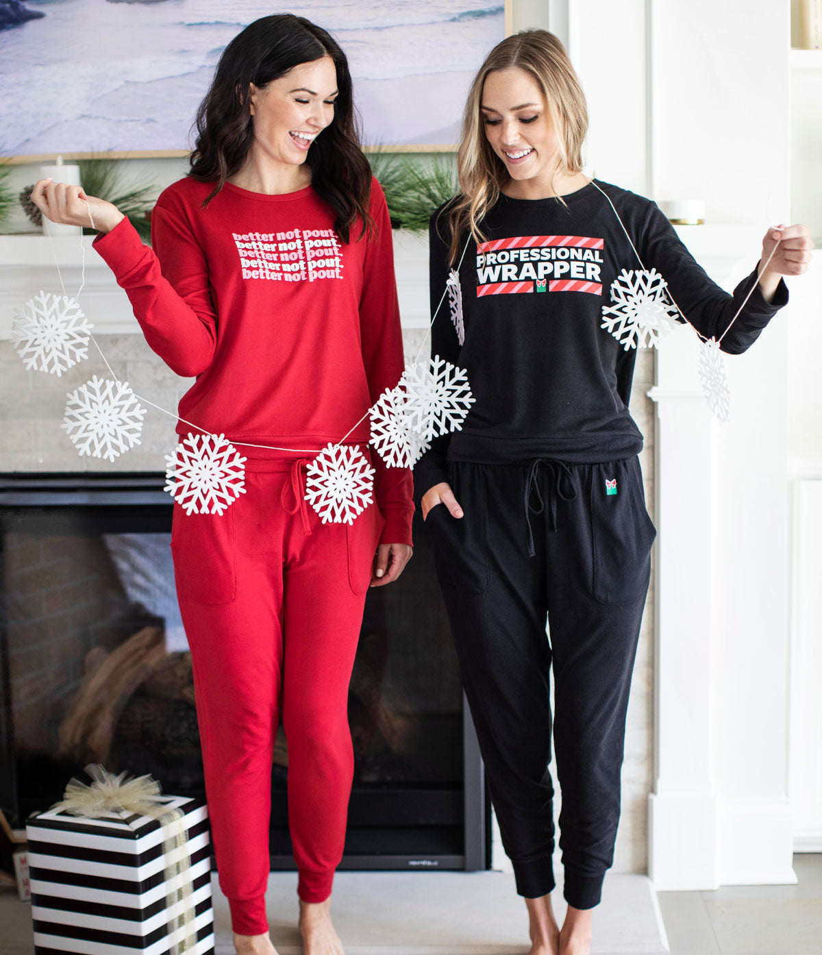 Humorous Holiday Lounge Wear PJ 2 pc Sets - XL Only