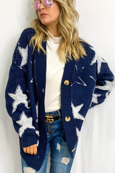 It's in the Stars Navy & White Sweater Cardigan {And the Why}