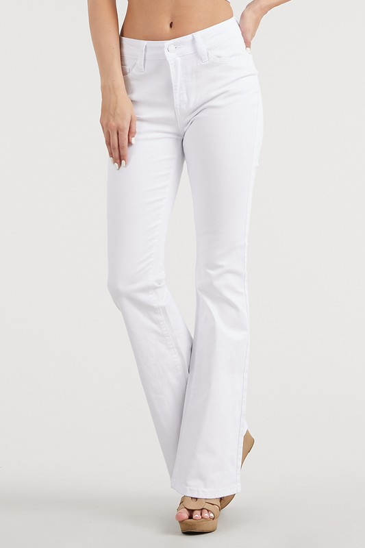 Judy Blue White Flare Bottom Jeans