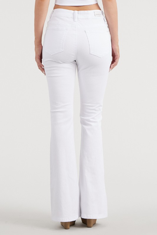 Judy Blue White Flare Bottom Jeans