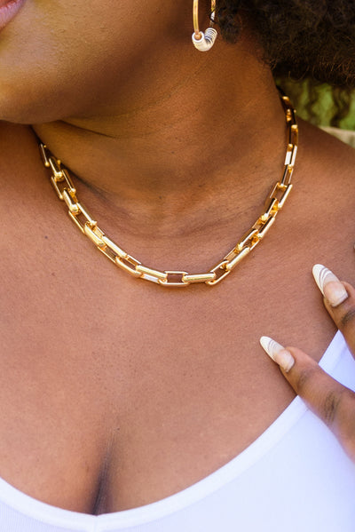 Gold Chunky Link Necklace