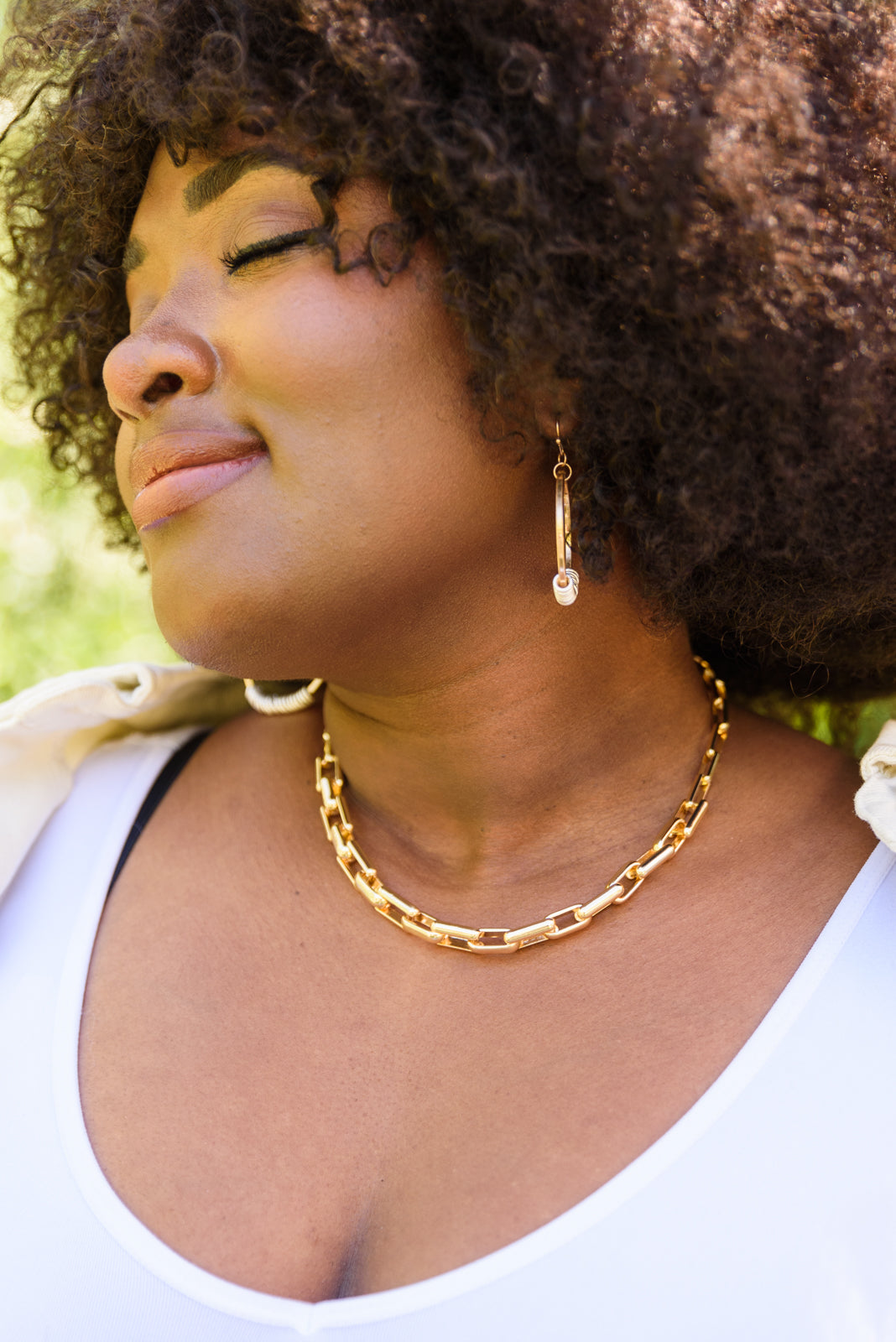 Gold Chunky Link Necklace