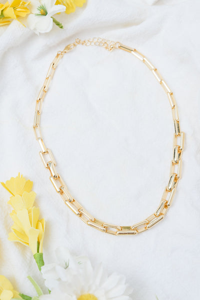 Gold Chunky Link Necklace