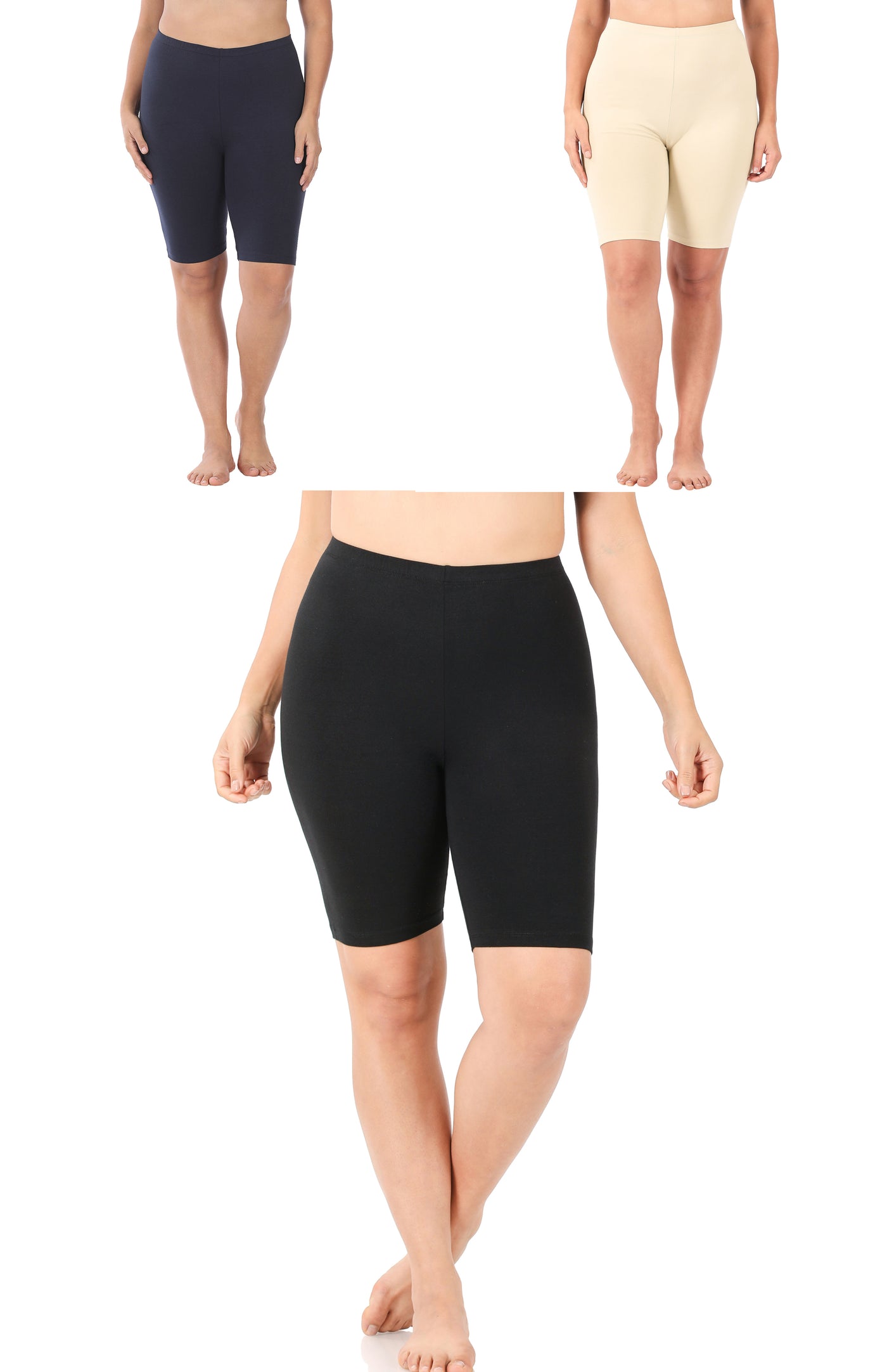 Cotton Bike Shorts - Workout, Casual Wear, Wear Under Summer Dresses!