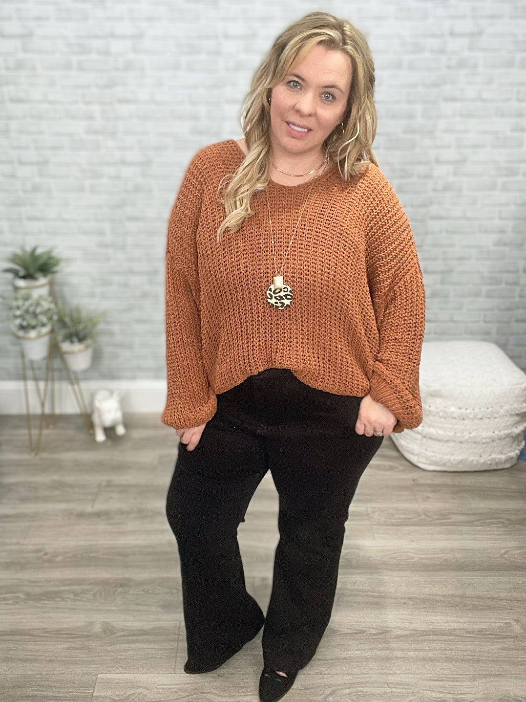 Seasonal Shift Chenille Knit Sweater In Toffee