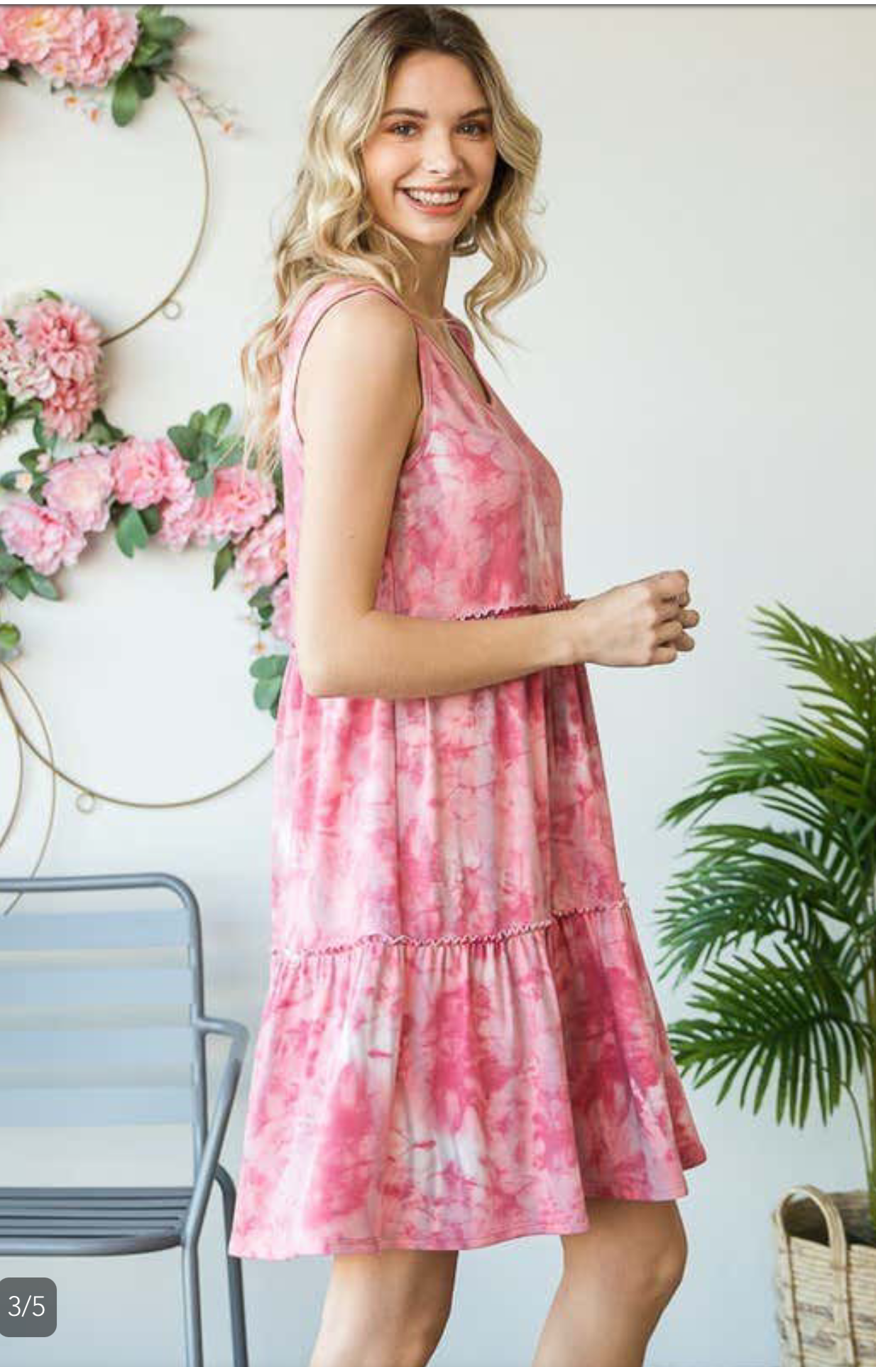 Perfectly Pink Tiered Tank Dress