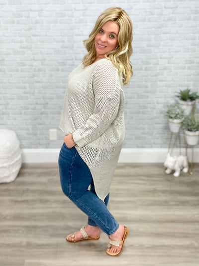 Soft Hi Lo Open Knit Sweater from Blakeley