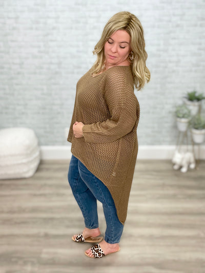 Soft Hi Lo Open Knit Sweater from Blakeley