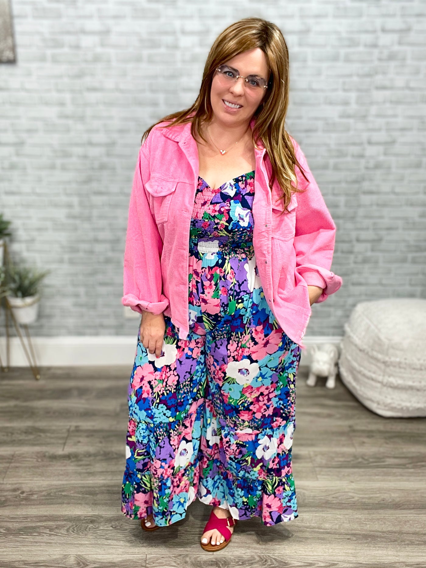 Brunch Queen 2.0 Wide Leg Floral Jumpsuit