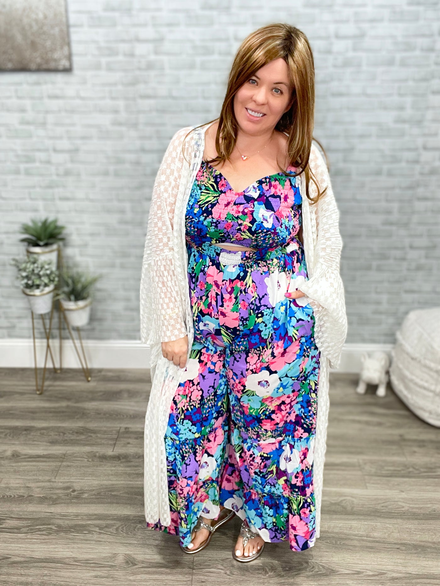 Brunch Queen 2.0 Wide Leg Floral Jumpsuit