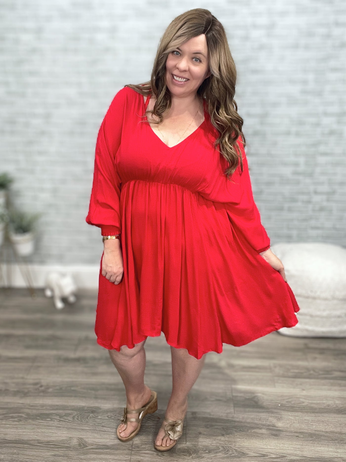 Red Hot Twirl & Spin Dress