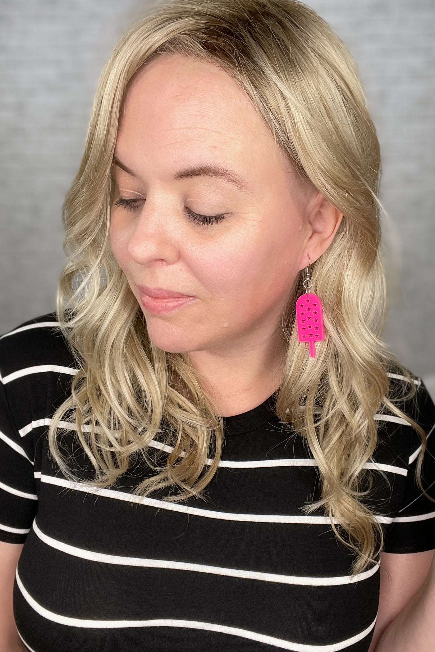 Dixie Bliss Pink Popsicle Earrings - SUPER LIGHTWEIGHT!