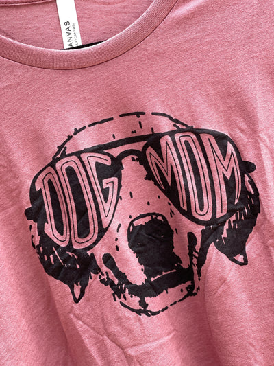 Cool Dog "Dog Mom" Graphic Top - Mauve