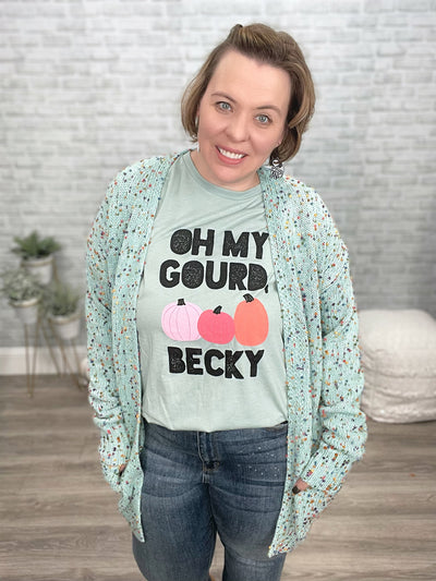 Oh My Gourd Becky! Graphic Tee In Aqua