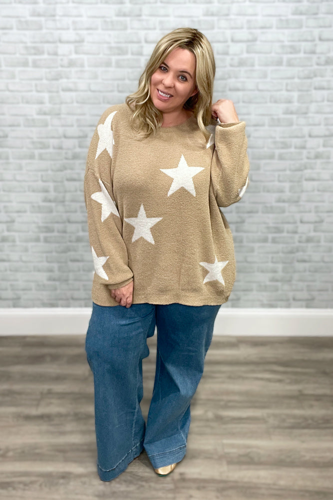 When the Stars Align Lux Star Print Sweater {Andrée by Unit}