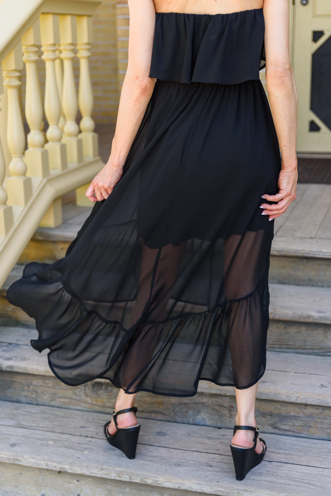 Black Ruffle Moonlit Date Dress - Andree by Unit