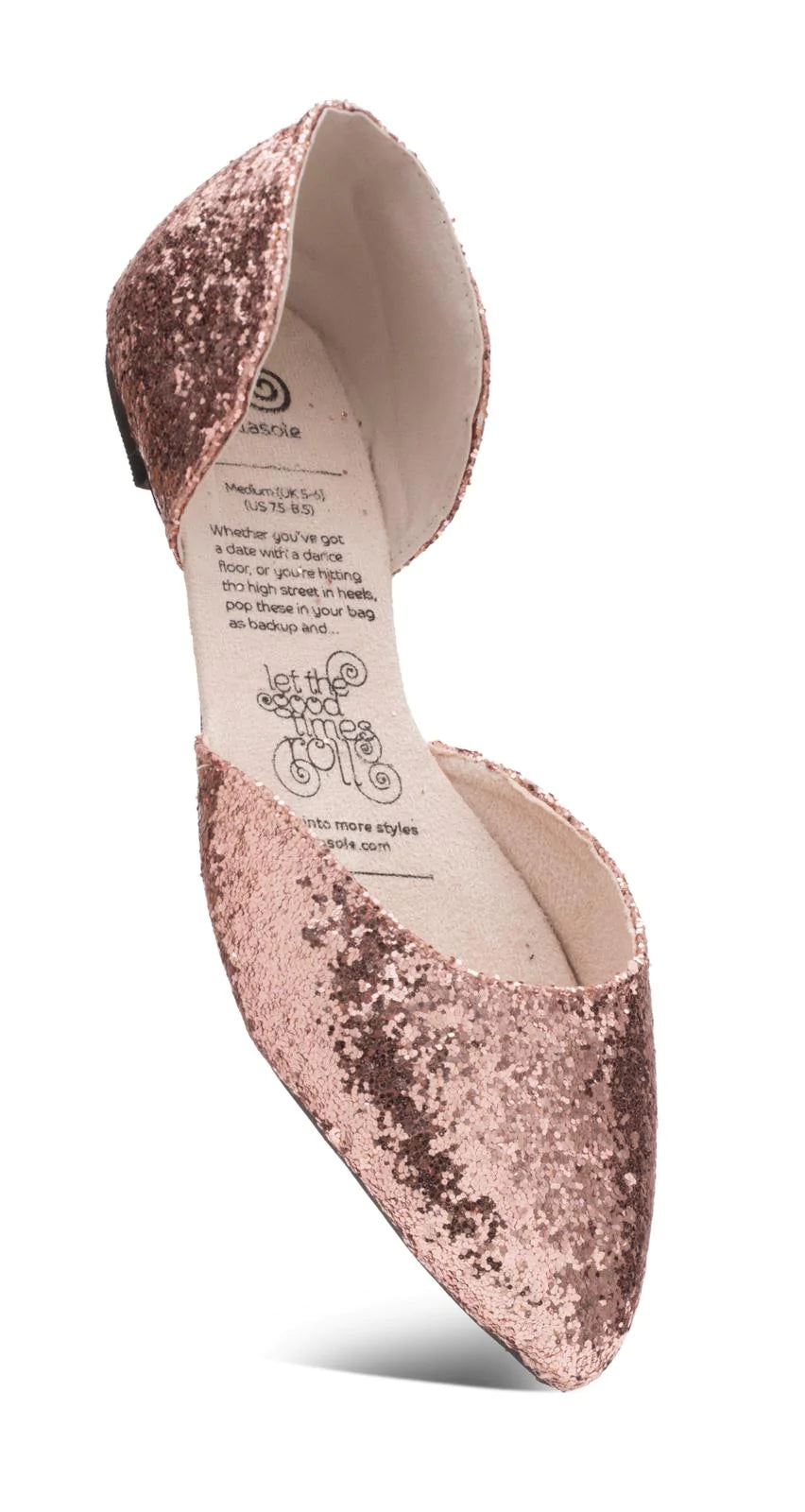 Sparkling Rose Sparkly Flats {Rollasole}