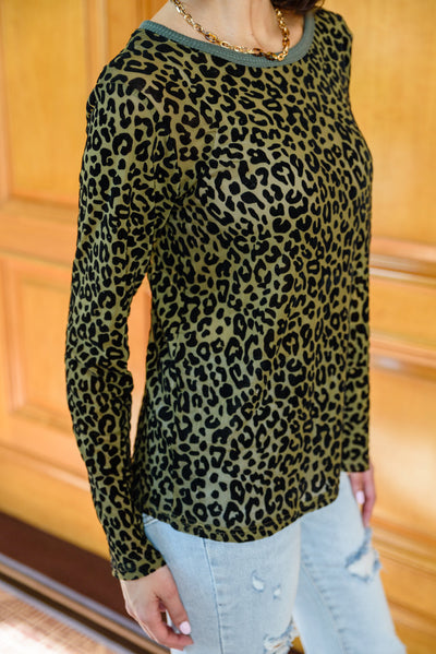 Velvet Burn Out "Sass Of It All" Animal Print Top