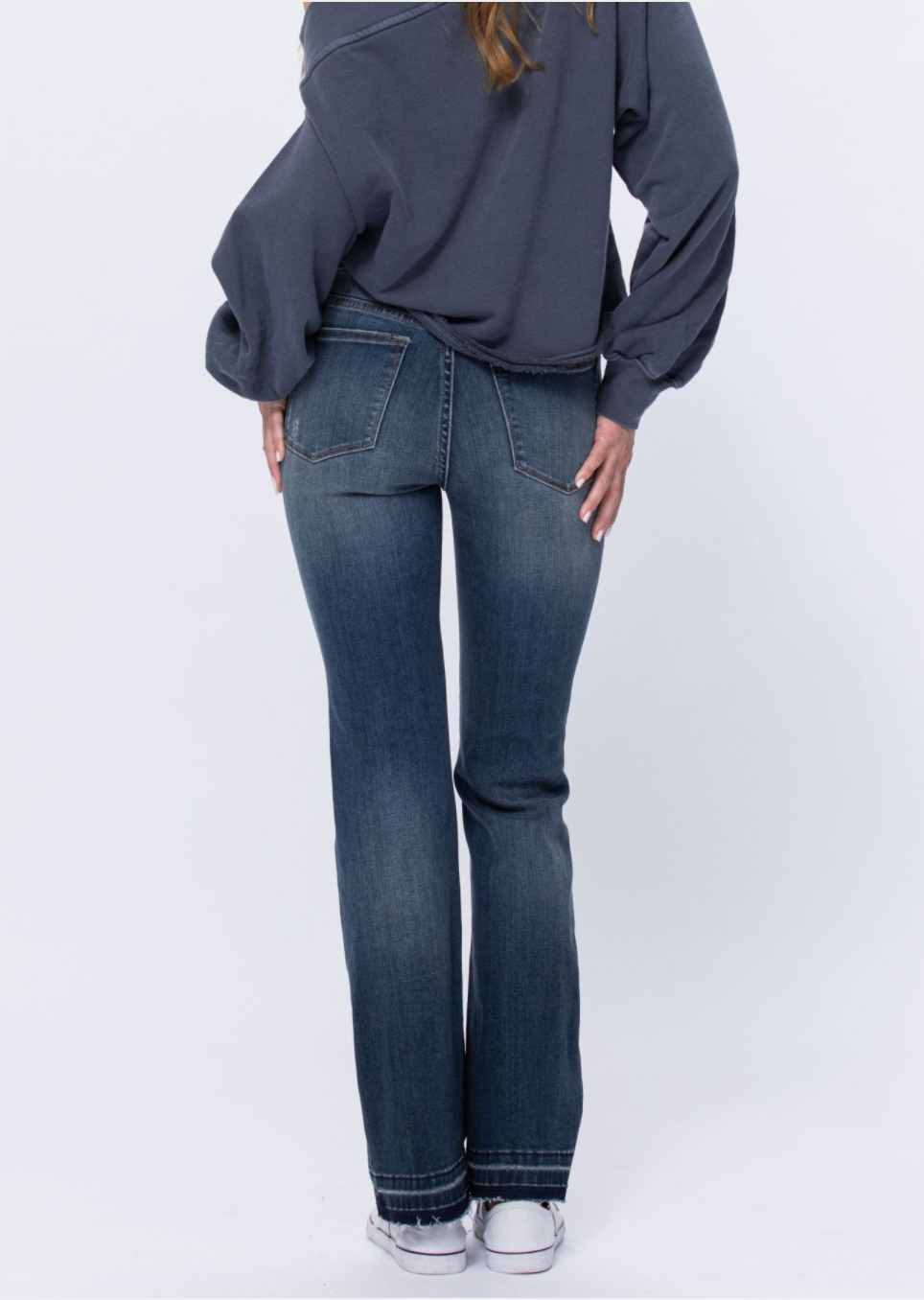 Judy Blue Mid Rise Bootcut Patch Jeans