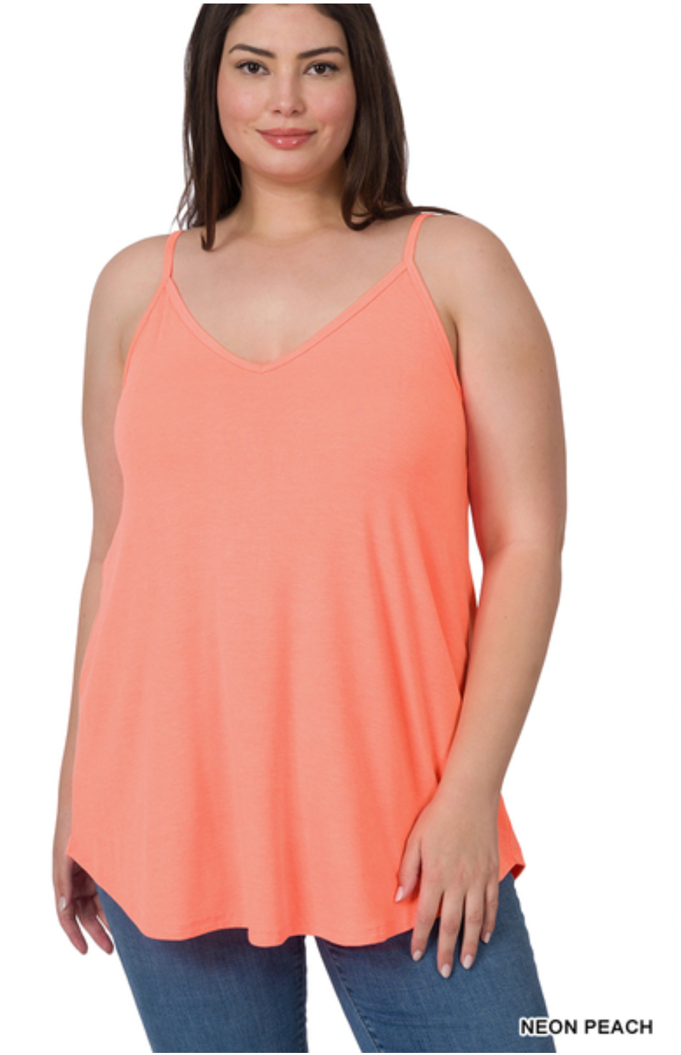 Many Colors - Reversible Spaghetti Strap Swing Cami Tank - L-3X (Listing 1 of 3)