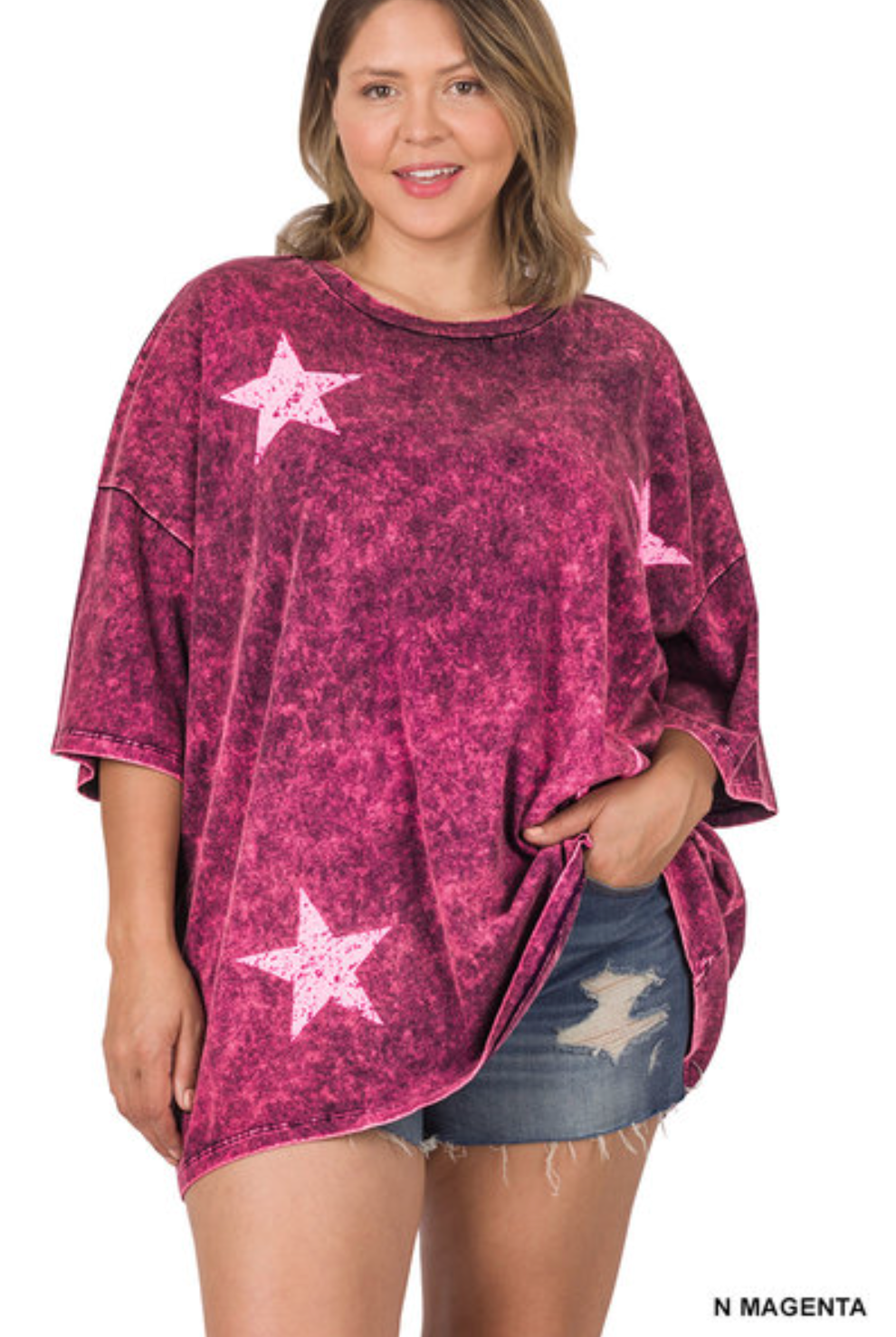 The Stars the Limit Mineral Washed Oversized Top