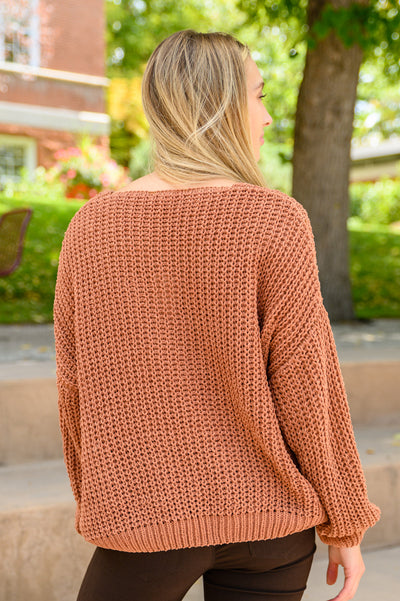 Seasonal Shift Chenille Knit Sweater In Toffee