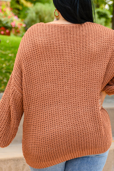 Seasonal Shift Chenille Knit Sweater In Toffee