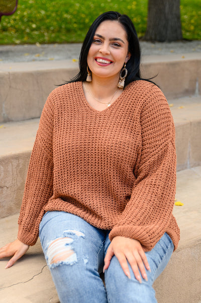 Seasonal Shift Chenille Knit Sweater In Toffee