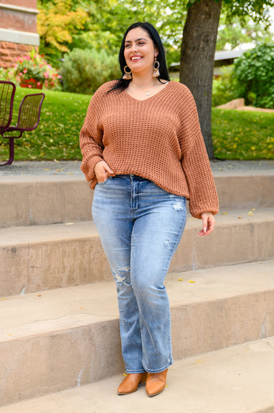 Seasonal Shift Chenille Knit Sweater In Toffee