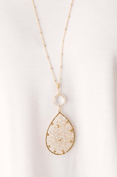 Shimmering Teardrop Necklace