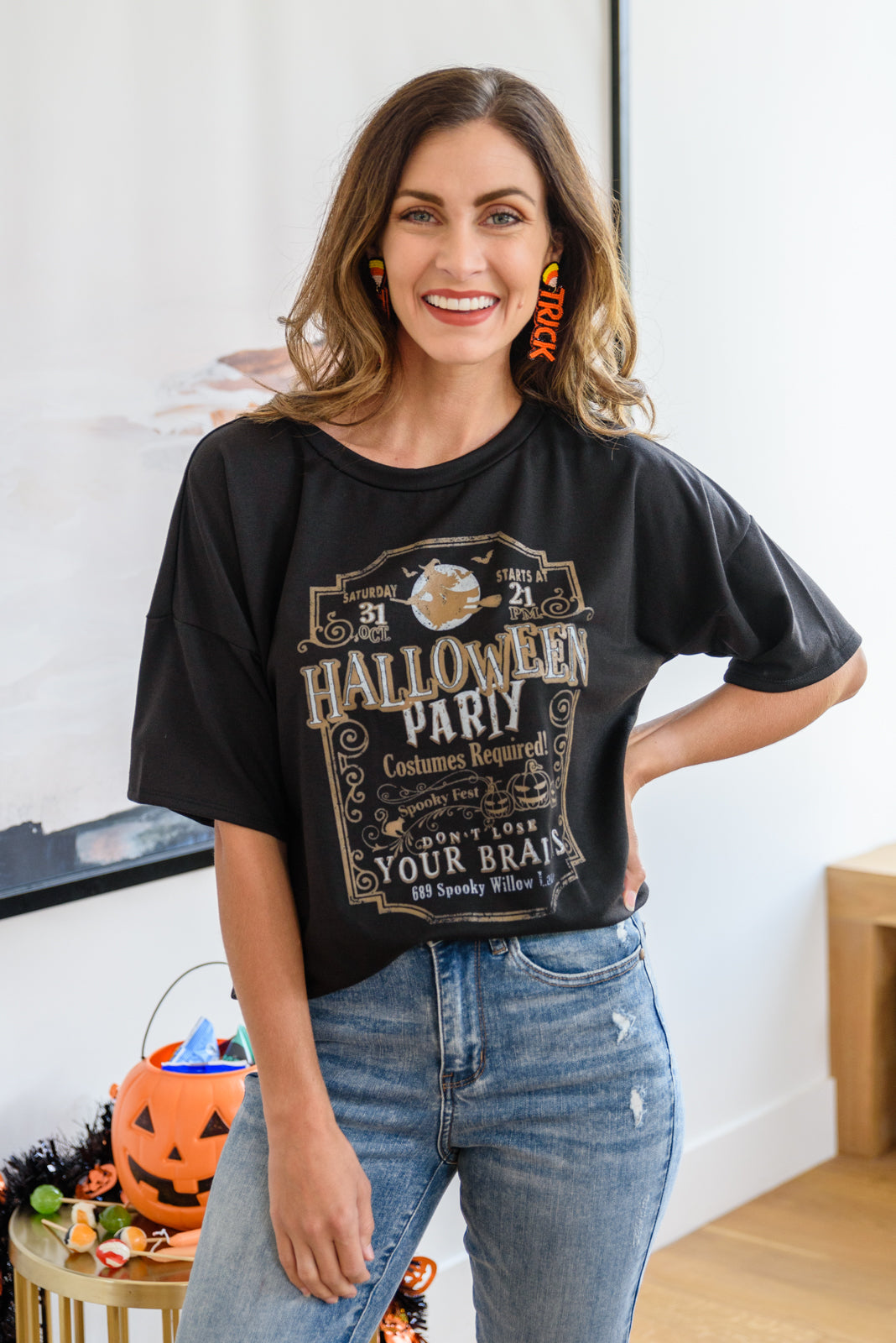 Spooky Fest Graphic Tee Shirt - Halloween Party